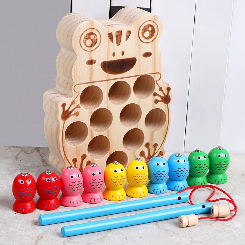 Vissen Speelgoed Voor Meisjes Kinderen Spel Houten Magnetische Vissen Game Early Learning Educatief Speelgoed Voor Kinderen Verjaardagscadeautjes