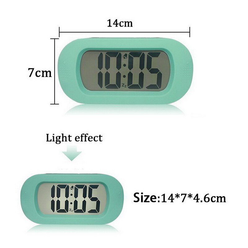 LED Digital Alarm Clock with Calendar Snooze Backlight Display for Home Office Travel Table Clock Kids Electronic Desktop Clocks: C2