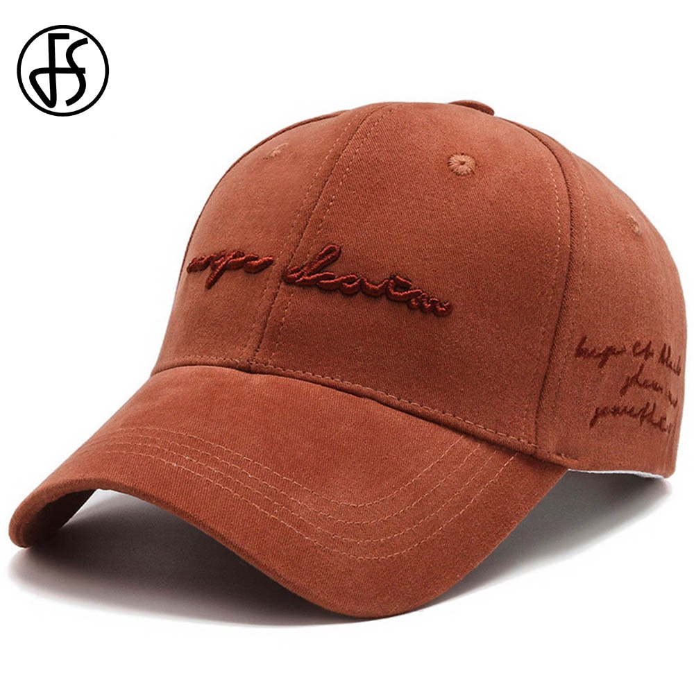 FS 2022 Stylish Orange Khaki Women Men Caps Letter 3D Embroidery Summer Outdoor Baseball Cap Bone Trucker Hat Gorras Hombre