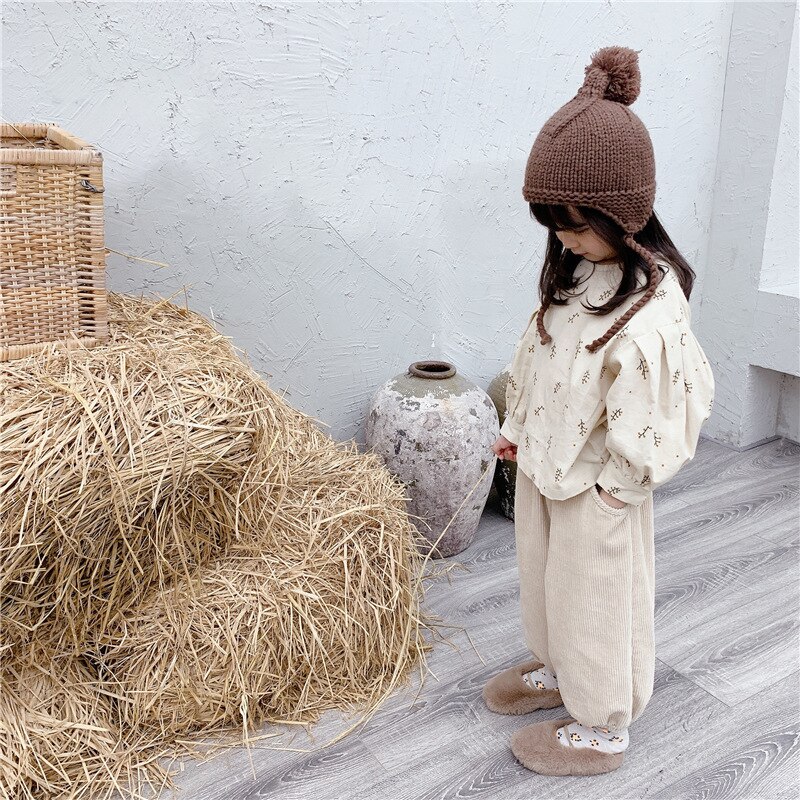 Kinderen Herfst Corduroy Harembroek Meisjes Casual Broek Baby Meisje Winter Kleding Peuter Broek