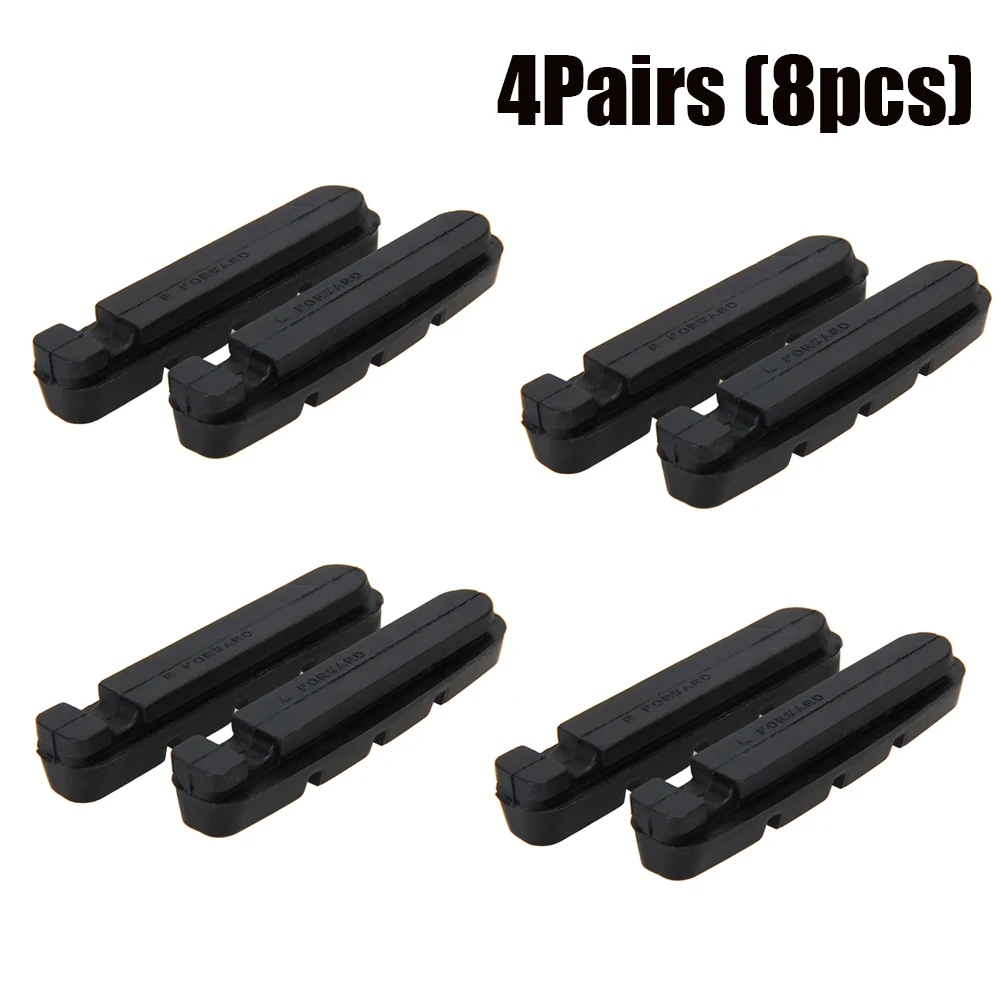 1-5 pares de pastilhas de freio de bicicleta de estrada, sapatas de freio, blocos de borracha de substituição para suporte de sapato shimano br, peça de casco de freio de ciclo: Vermelho