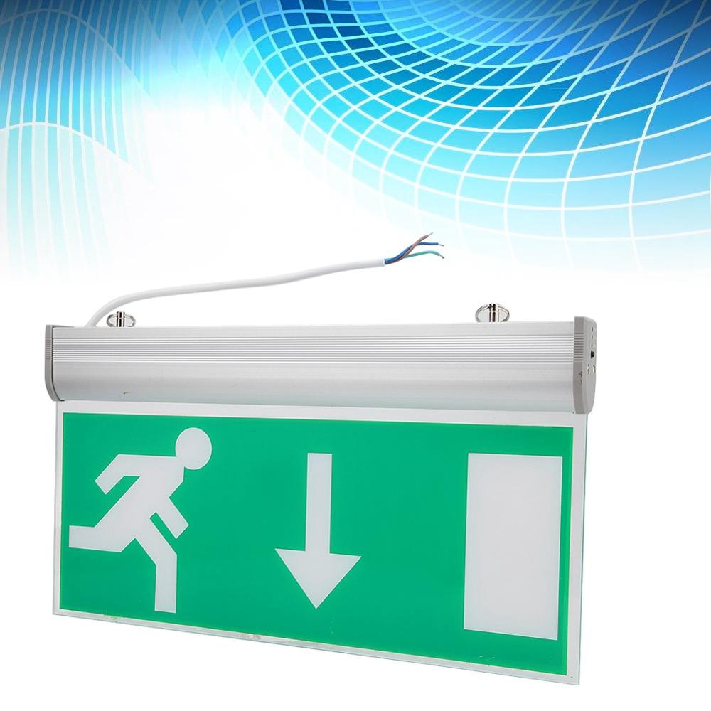 Acrylic LED Emergency Exit Lighting Sign Safety Evacuation Indicator Light 110-220V