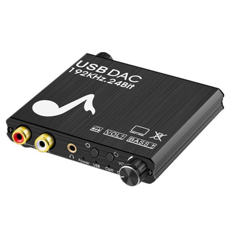 Digital to Analog Audio Converter, Bass Volume Adjustment, USB Sound Card DAC Converter 192KHZ Coaxial Converter: Default Title