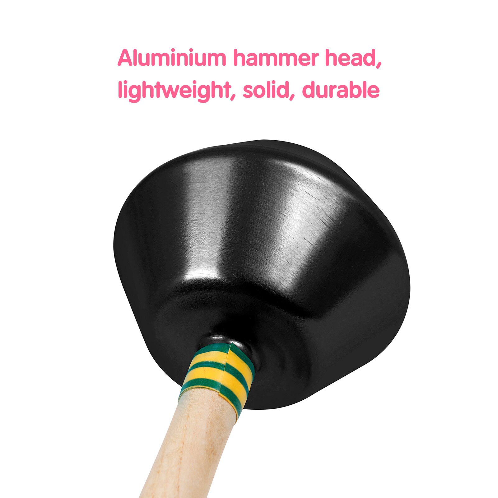 Maracas de percusión, par de agitadores de Maracas, sonajeros, martillo de arena, instrumento Musical Orff con cabeza de martillo de aluminio y mango de madera