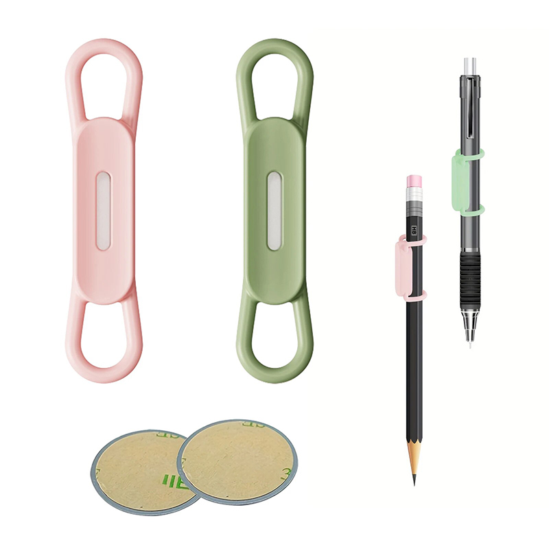 2/6 stücke Magnetische Stift Bleistift Halter Bunte Elastische Band Stift Halter Vintage Tragbare Verstellbare Stift Ständer Tablet Touch Stift clips: Schwarz Gelb