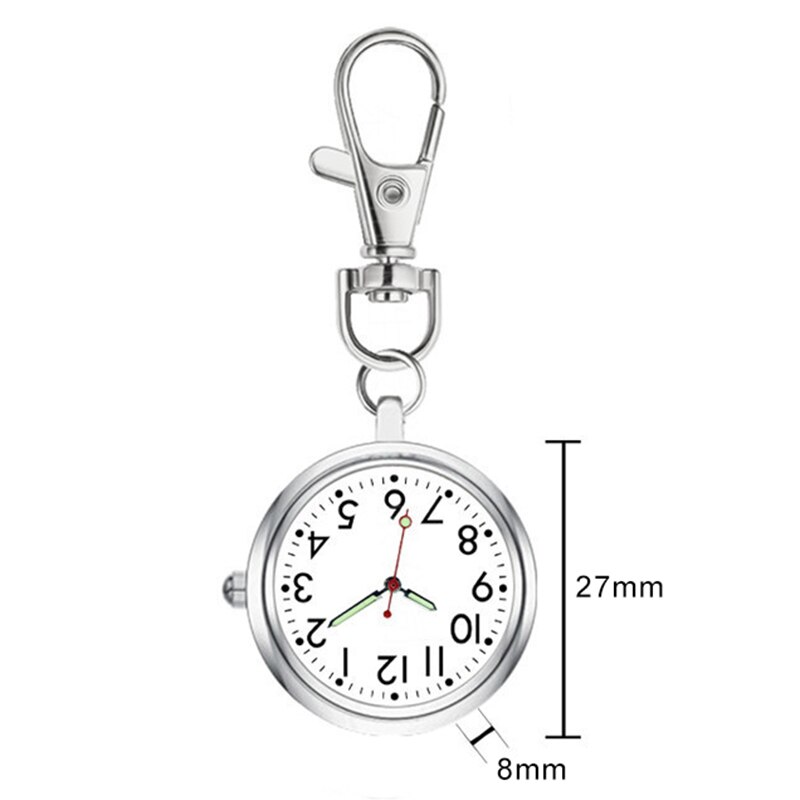 Llavero con reloj de bolsillo de cuarzo para hombre y mujer, colgante portátil con esfera redonda, H9