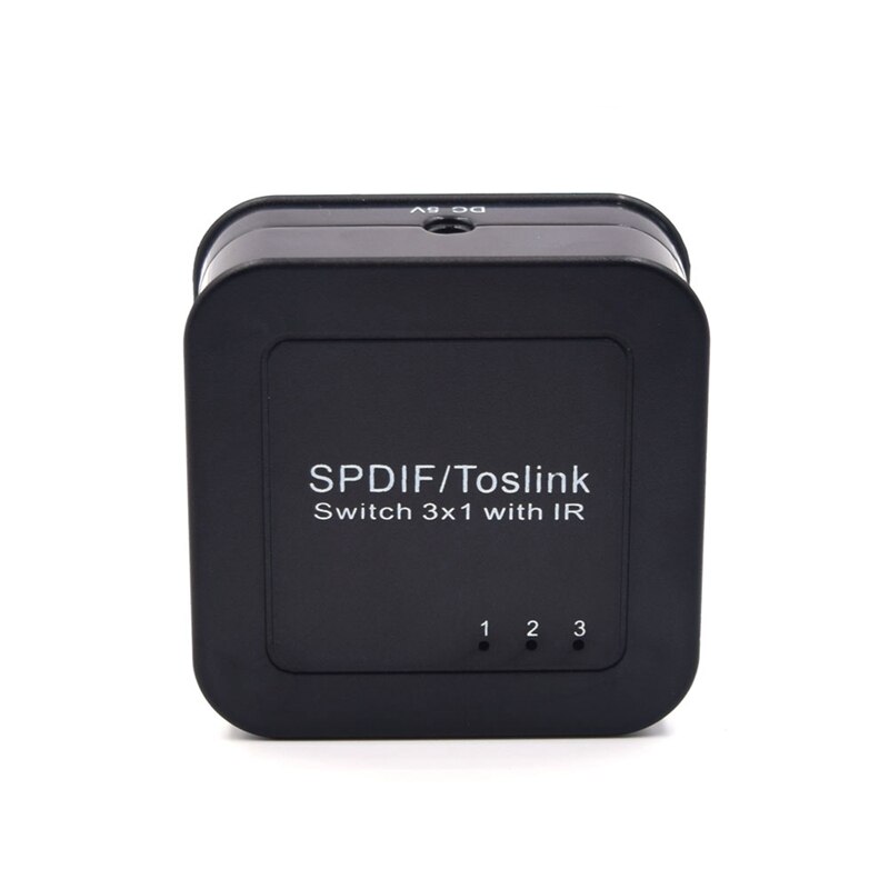 Optische toslink spdif o switch 3 x 1 aluminium switcher 3 in 1 uitgang ondersteunt lpcm 2.0/ dts/dolby -ac3 digitale optische switcher (eu pl