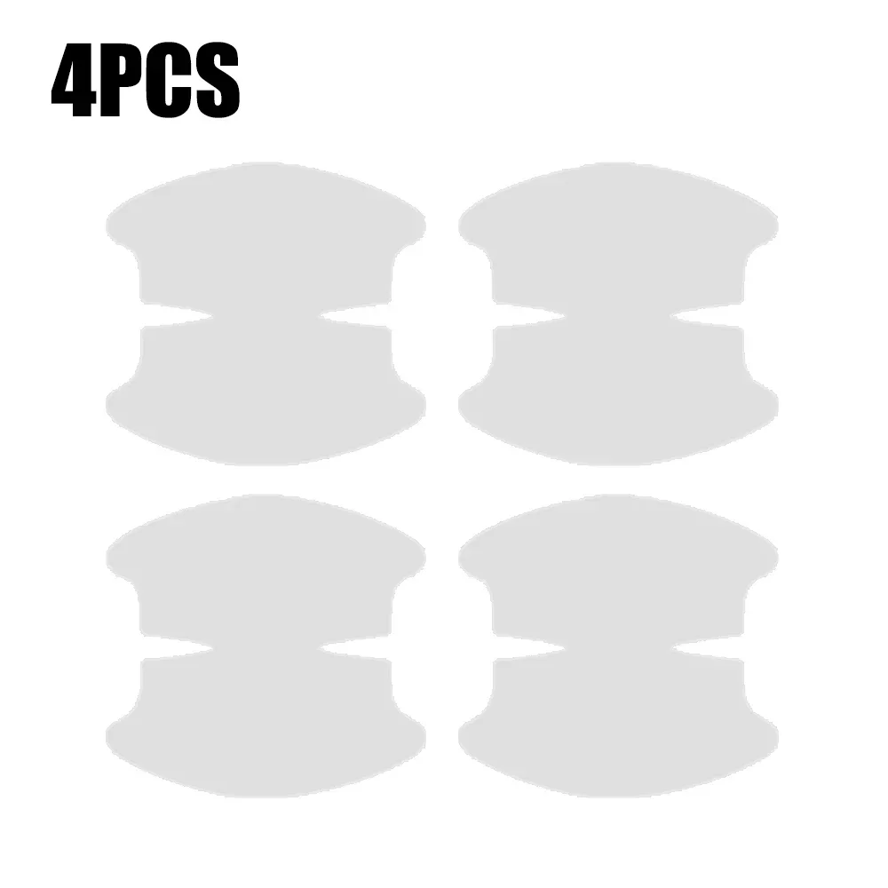 Transparent Car Door Handle Stickers Universal Invisible Anti-scratch Protection Sticker Silicon Auto Door Bowl Protective Film: black