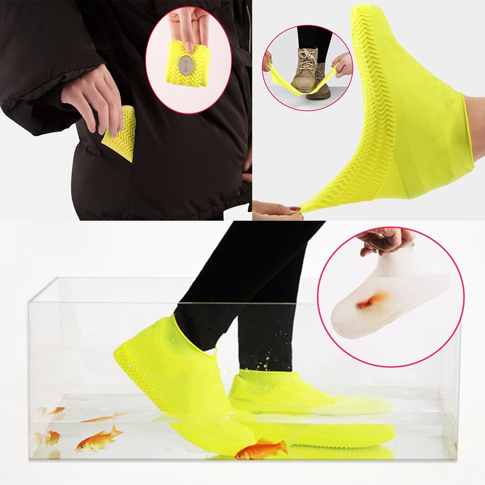 Stivali da pioggia in Silicone copriscarpe impermeabili copriscarpe in gomma riutilizzabili per ciclismo scarpe da pioggia protezioni bambini galoppo antiscivolo