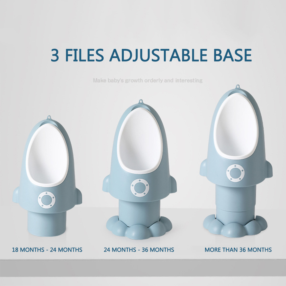 Baby Urinal Rocket Shape Vertical Wall-Mounted Pee Convenient Urinal Cute Boys Potty Standing Toilet Adjustable Kids Boy Urinal