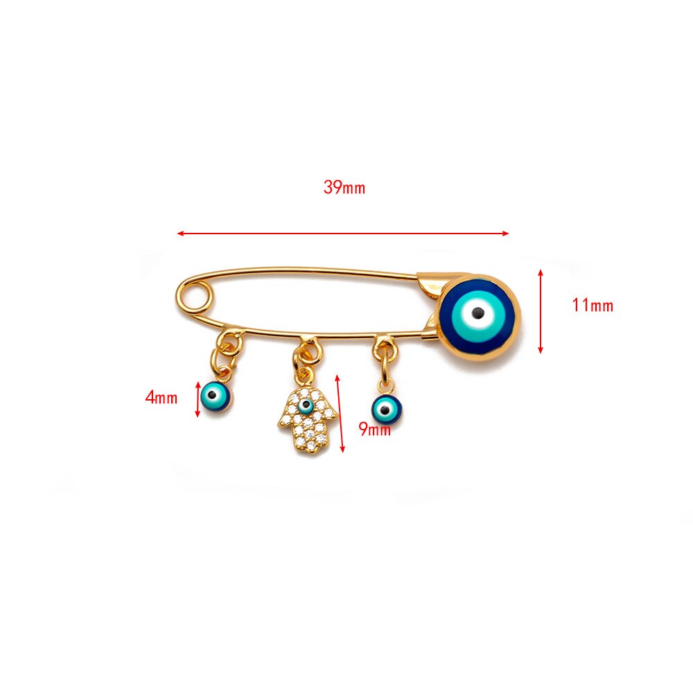 8 Seizoenen Mode Eye Hand Hangers Goud/Zilver Kleur Pins Crystal Buckle Clip Kraag Naald Dames Heren Sieraden accessoires, 1 Pc: 1