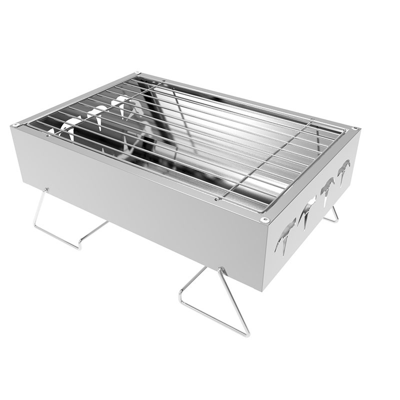 Grill Edelstahl Unbeschichtete Holzkohle Grill Kleine Mini Grill Grill Abendessen draussen Grill
