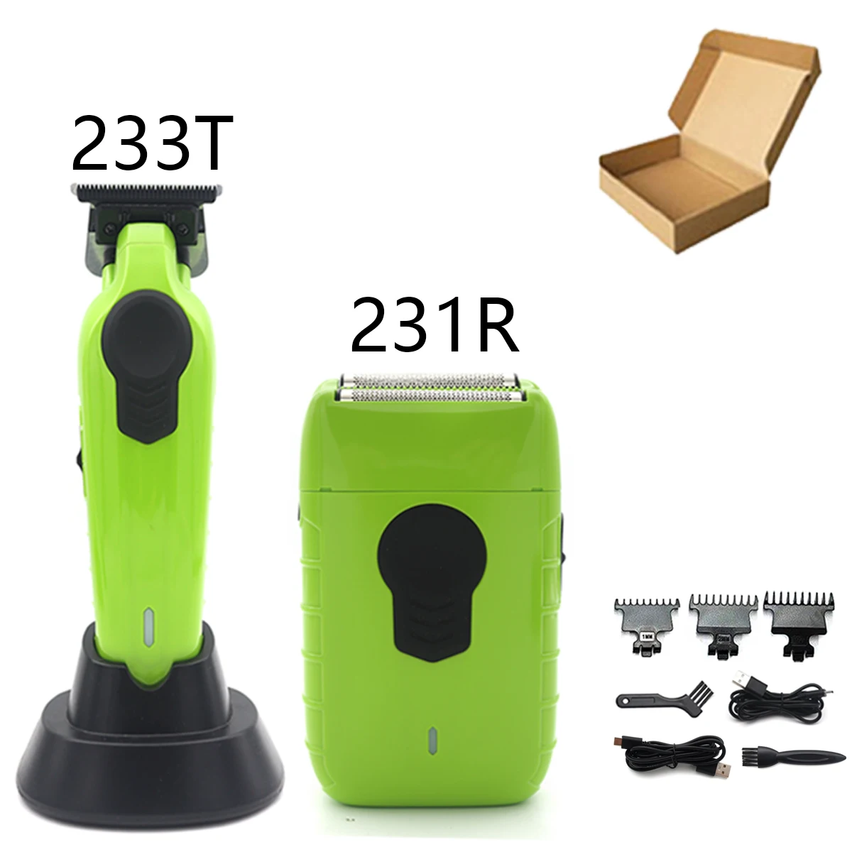 Hair Clipper Barber Kit Beard Hair Trimmer For Men Magnetic Motor Mower 9000 RPM Hair Cutting Machine Kemei 2035: Yellow