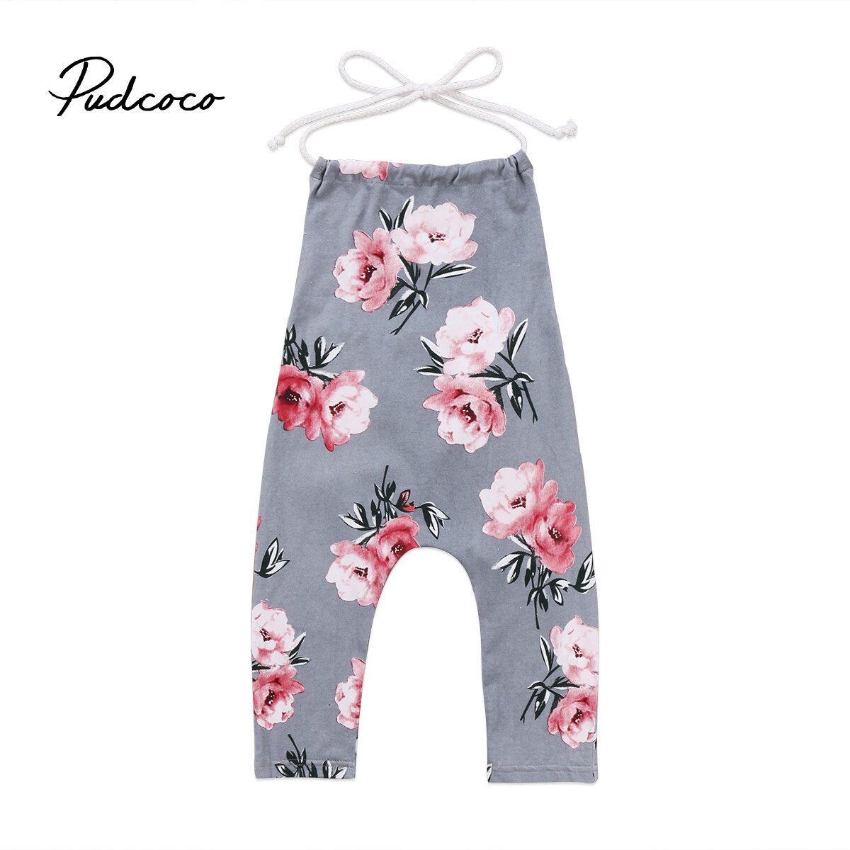 Mærke ærmeløs småbørn spædbarn barn børn baby børn pige blomst grime romper jumpsuit playsuit strop tøj 6m-6t