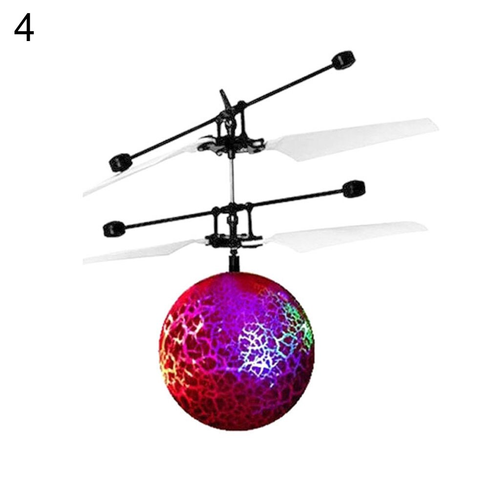 Mini helikopter fly flyvende bold flyvende legetøj sjovt led belysning hindringssensor flyvende bold drone helikopter legetøj til børn: 4