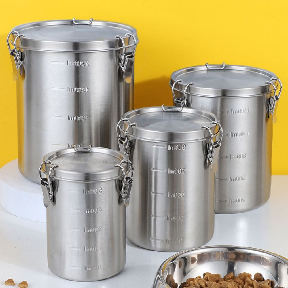 520/1000/1600/2500ml Stainless Steel Storage Tank with Scale Leak-Proof Food Storage Containers Airtight Sealed