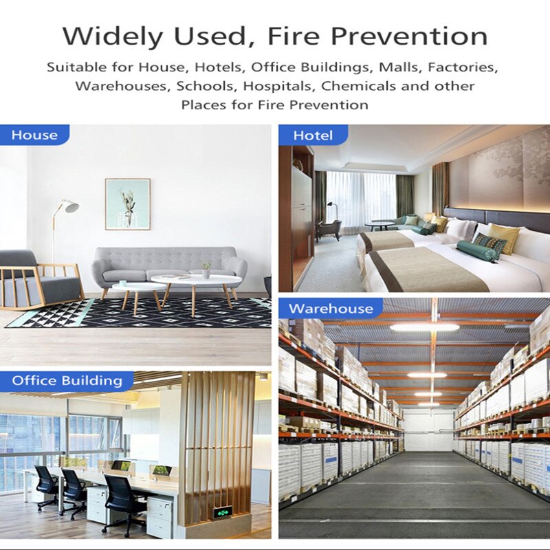 1-5PCS Wifi Smoke Detectors Fire Protection Portable Smoke Detector Home Safe Security Smoke Alarm Sensor TUYA APP Smart Home