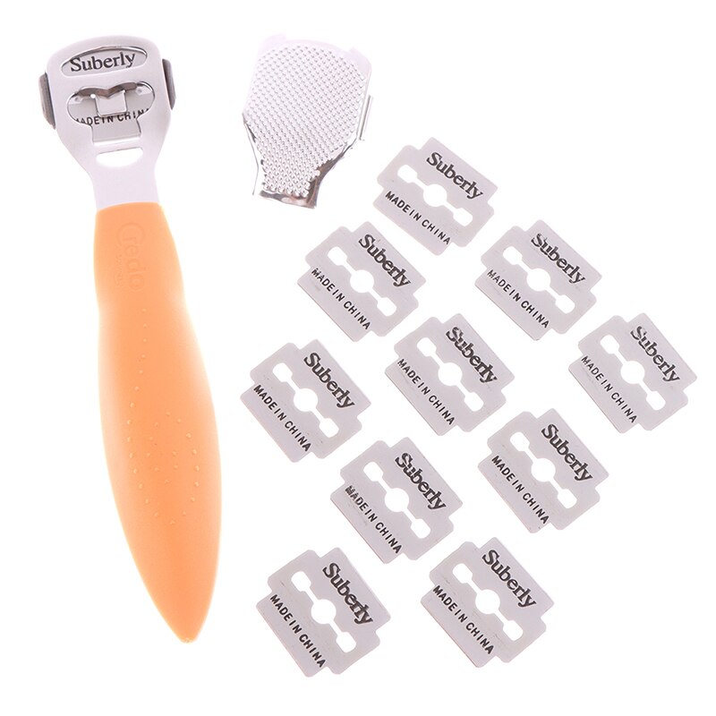 Outil de pédicure pour les pieds, rasoir à poignée en acier inoxydable, soins des pieds, callosités, talon, peau dure, mains