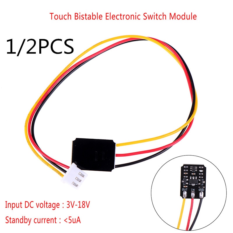 Mini Touch Schakelaar Dc 3V-18V 12V 2A Capacitieve Touch Bistabiele Elektronische Schakelaar Module Led relais 5V Voor Acryl Keramische