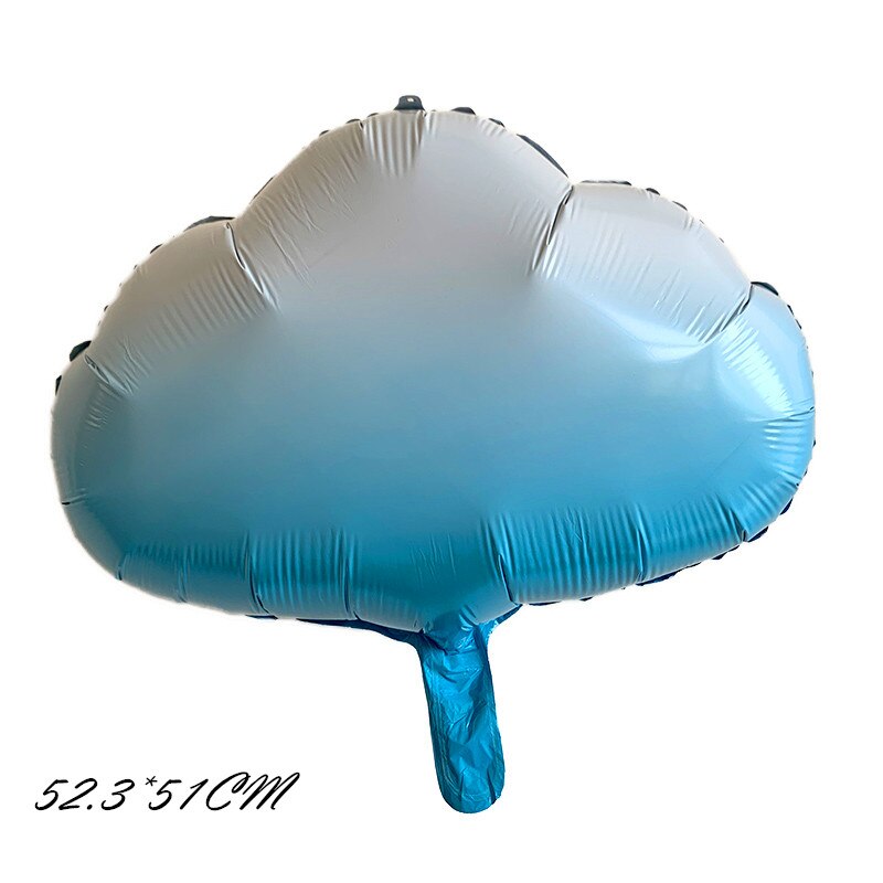 1Pcs Cartoon Smiling Cloud Foil Balloon Lovely Helium Rainbow Flower Fairy Unicorn Balloon Baby Shower Kids Birthday Party Decor: Emerald