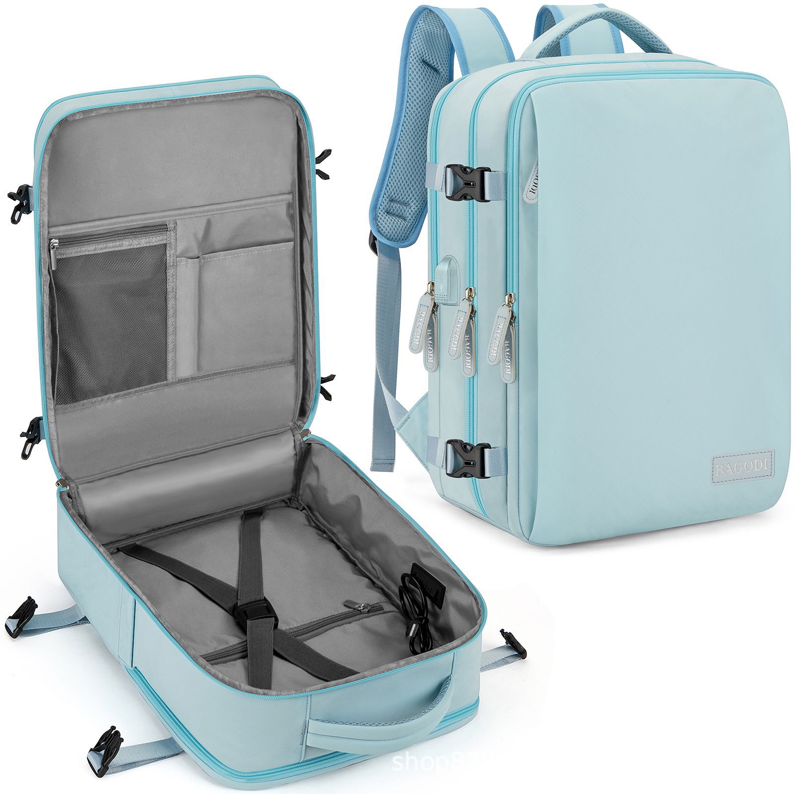 Buylor 45x20x30 Easyjet Cabin Bags Laptop Backpacks Women Easyjet Backpack Travel Backpack for Men Casual Daypack for Weekender: SKY BLUE