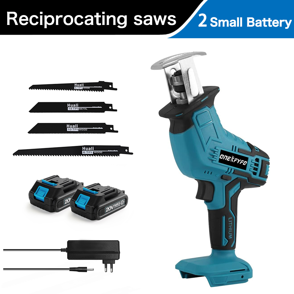 Cordless Reciprocating Saw Adjustable Speed Chainsaw Wood Metal PVC Pipe Cutting Bandsaw Power Tool for Makita 18V Battery