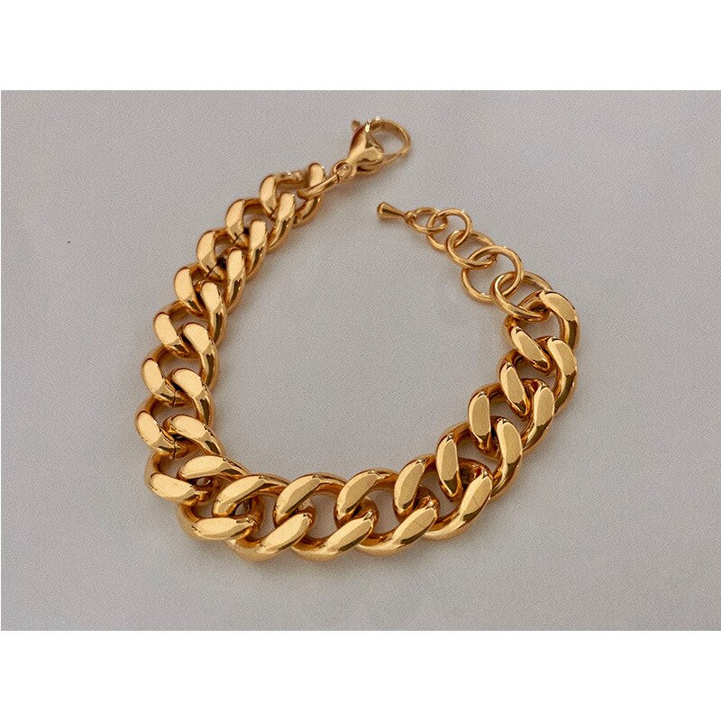 J. Hangke Classic Rvs Gouden Ketting Armband Ketting Set Vrouwen Juwelen Party Choker Kettingen Armbanden Femmes Bijoux