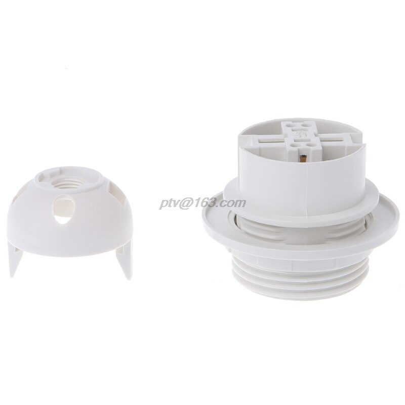 Portalámparas E27, luz de techo colgante, rosca Edison, color blanco/negro