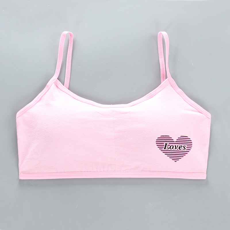Soutien-gorge en coton pour filles de 14 ans, sous-vêtements pour enfants et adolescents, haut de Sport d&#39;entraînement, bon marché, , 10 pièces: D pink