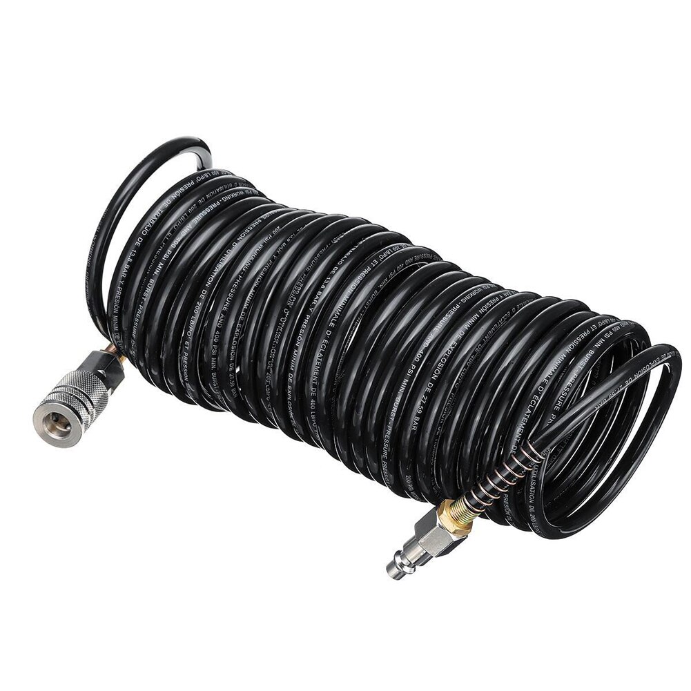1/4 Durable Pneumatic Adapter Extension Practical Flexible Quick Coupler Pipe Connect Inflating Coil PE Air Hose Compressor