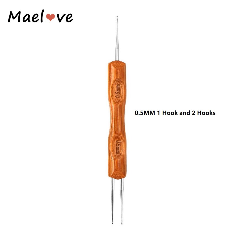 Maelove 0.5/0.75mm dreadlocks virkkauskoukkua dreadlock virkkauskoukun lukko neula punos käsityö hiustenpidennykset pelottaville hiuksille