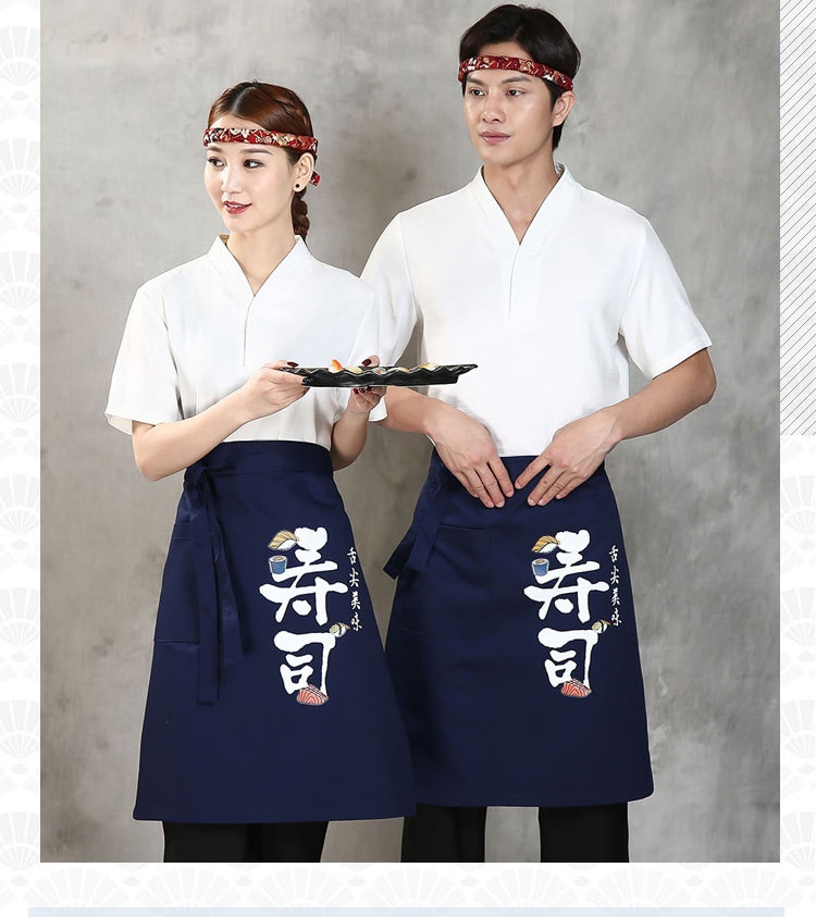 Japanese Style Sushi Restaurant Cook Chef Aprons Cafe Hotel Waitress Kitchen Apron Cotton Linen Different Kinds