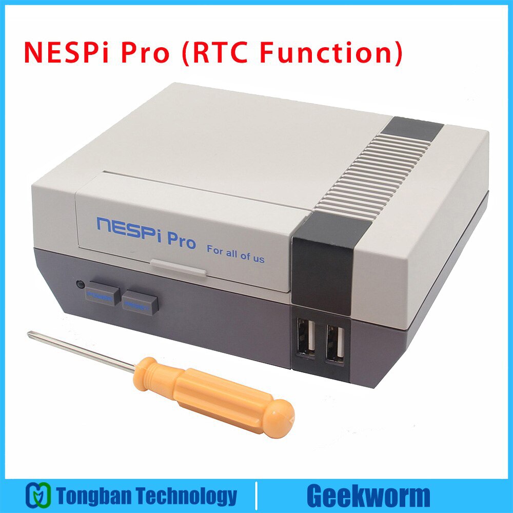 boîtier Raspberry Pi 3 B + (Plus) NESPi Pro avec Console de jeu Style RTC NES FS | boîtier pour Raspberry Pi 3 modèle B +, 3B: Bundle 1