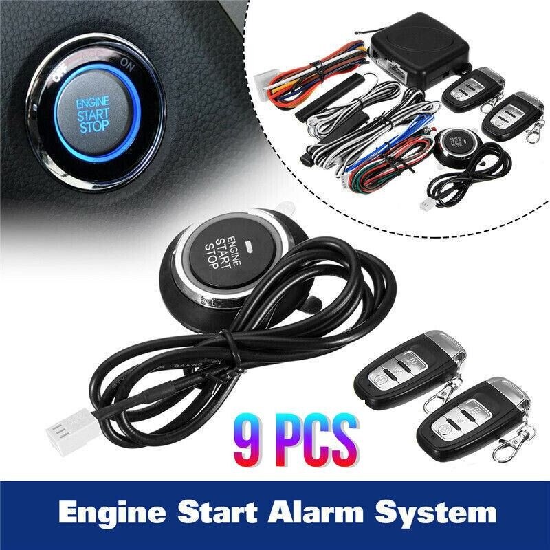 Keyless Start System Auto Alarm Starten Sicherheit System Smart Keyless Entry Push Button Fernbedienung Zündung System: Default Title