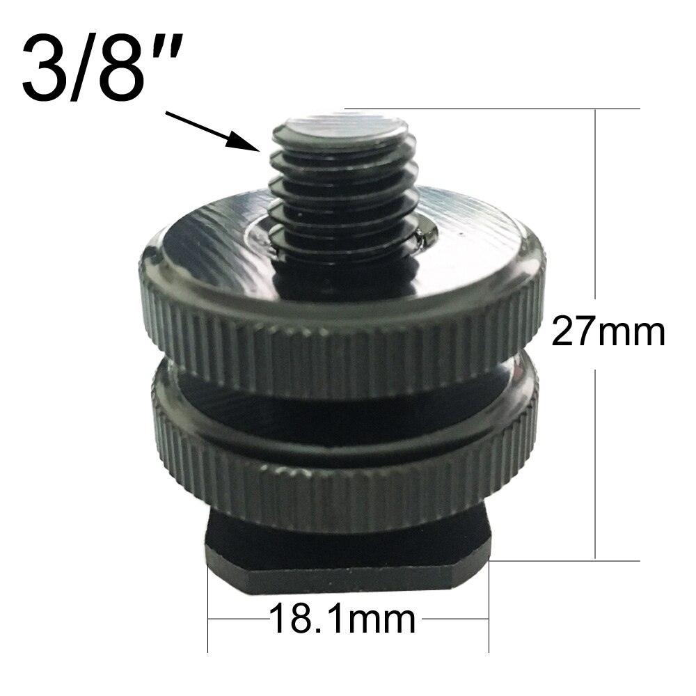 GAQOU 1/4 "3/8" Draad Schroef Shoe Mount Adapter Statief Plaat Schroef EB Mount voor Camera Flash Statief light Stand Metal: 5