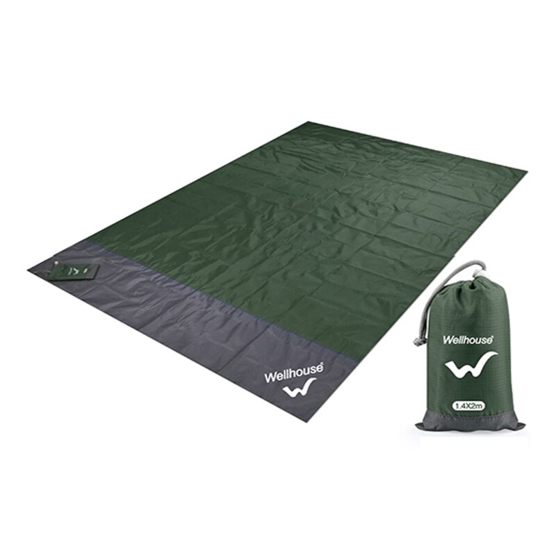 Camping Mat Waterproof Portable Picnic Beach Mat Pocket Blanket Outdoor Picnic Ground Mat Mattress Camping Picnic Blanket 1.4*2m