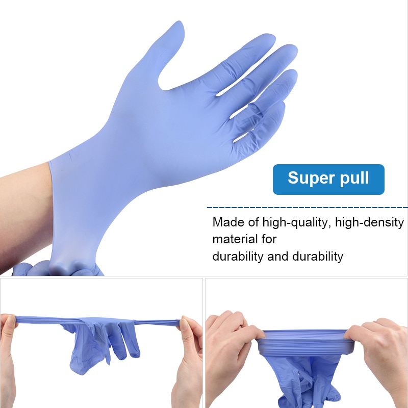 5 pares de guantes de goma de PVC para manicura, resistentes al agua, elásticos, para limpiar esmalte de Gel, antiestáticos, herramienta de Arte de uñas