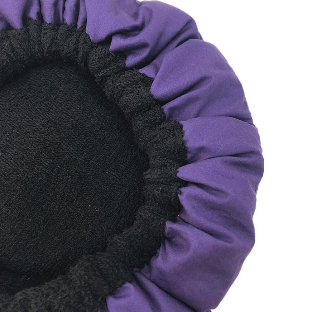 Gorro térmico para el cuidado del cabello, gorro térmico para acondicionamiento profundo, para microondas, algodón, microfibra humeante, Reversible, linaza Interior