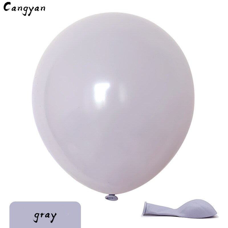 50 pcs 10 inch thick 2.2 g round birthday party wedding arrangement candy color balloon color macaron balloon toy ball child: gray