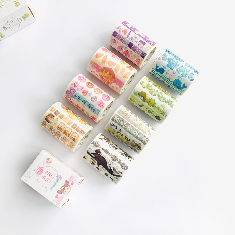 3 mètres 6.5cm de large Kawaii dessin animé animaux Washi papier ruban décoratif