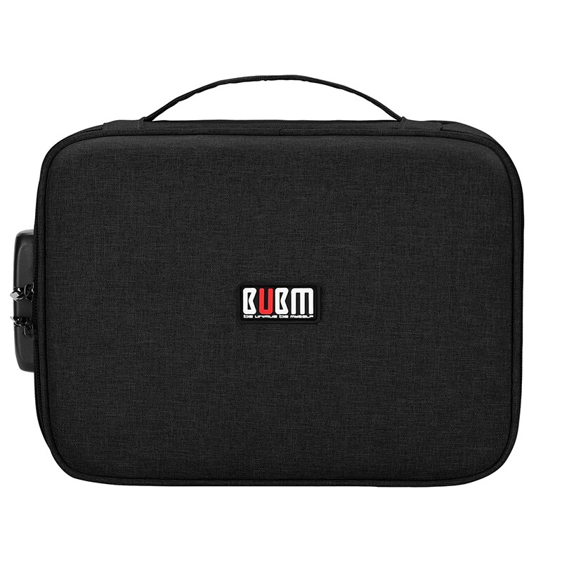 Bubm Multifunctionele Kabel Organizer Bag Kabel Opbergtas Oortelefoon Gadget Reizen Opslag Datakabel Organisator: black