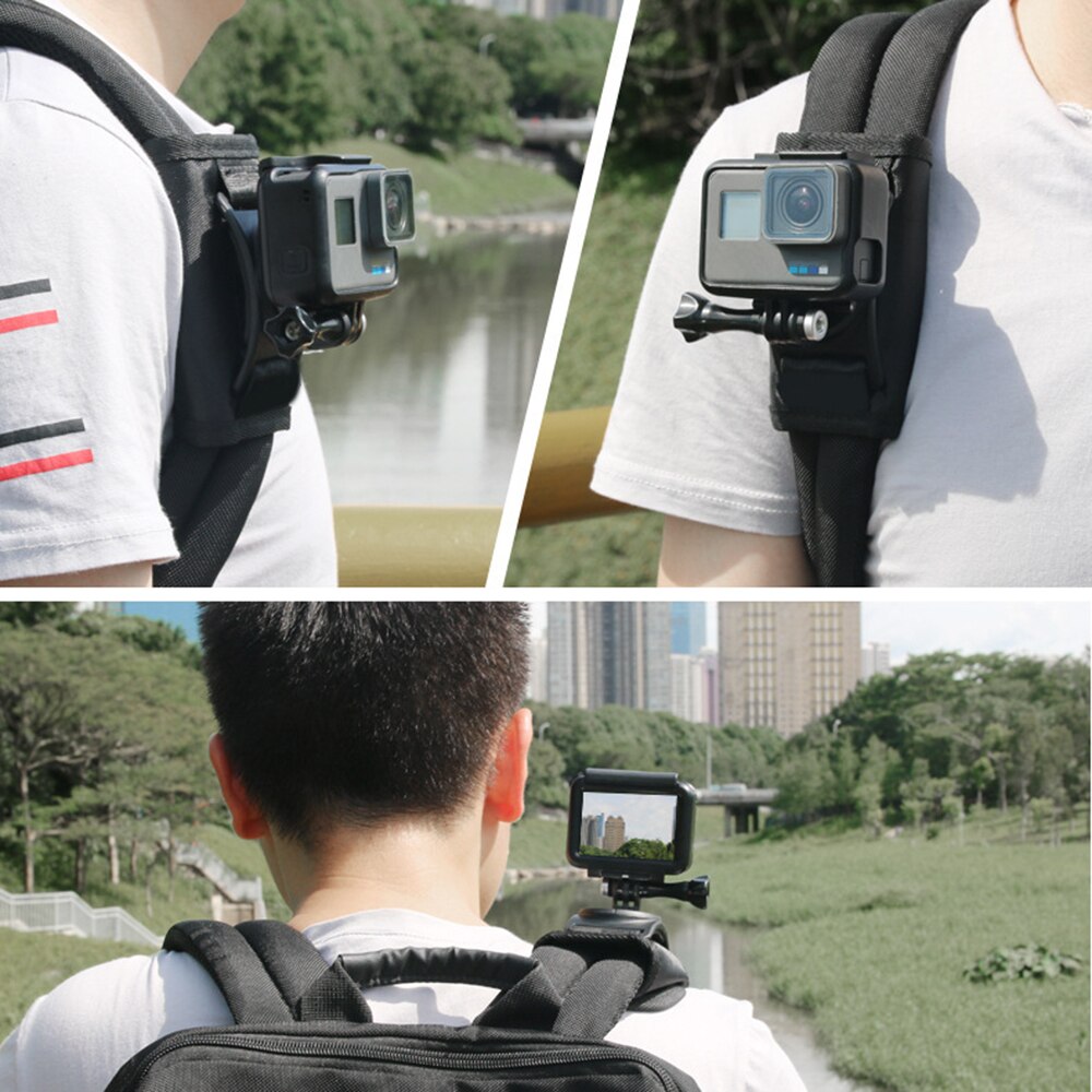 Sport Camera Backpack Clip Mount 360 Degree RotaryQuick Release For Xiaomi Yi for Gopro Hero 8 7 6 5 4 Action Camera Accessories