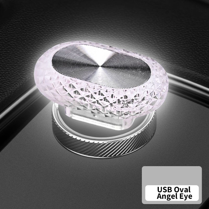 Bil usb atmosfære led lys oval farve natlys modifi... – Vicedeal