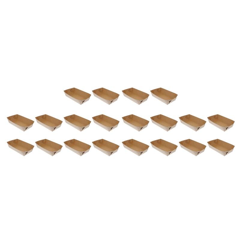 100Pcs Disposable Kraft Paper Food Box Fried Chicken Chips Exposure Box Disposable Food Containers