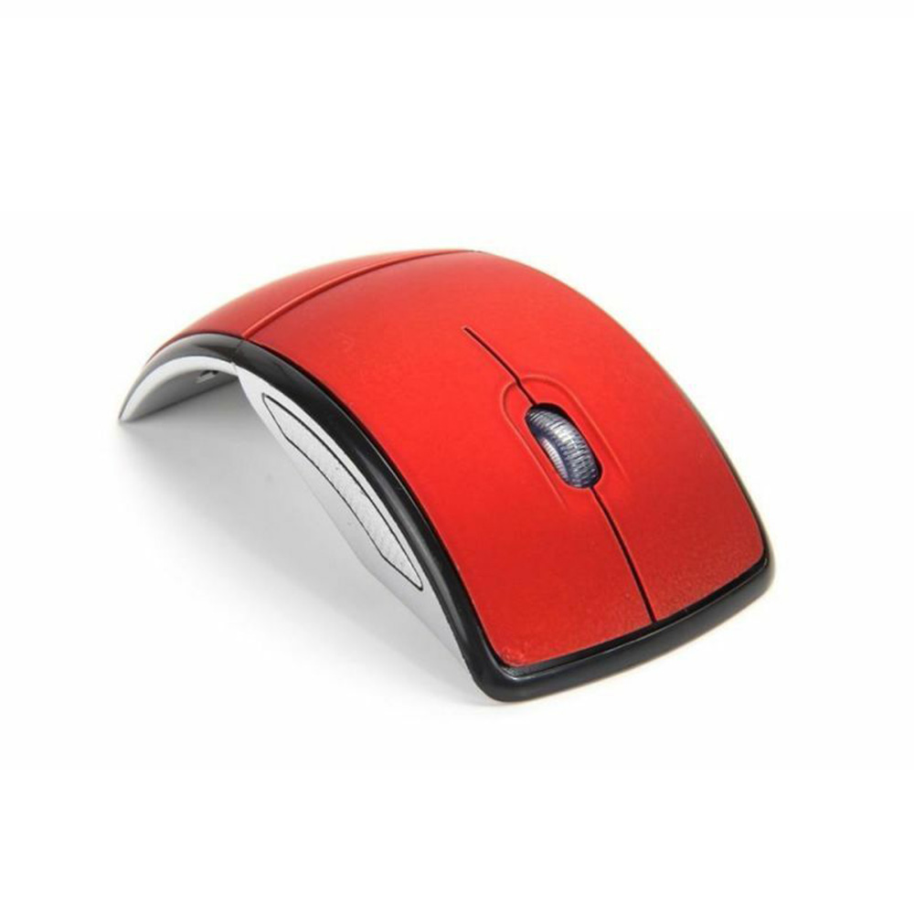 Wireless Mouse Computer Mouse Foldable Folding Optical Mice Bluetooth Mouse for Laptop Computer PC 2.4 GHz Wireless Mouse: Rood