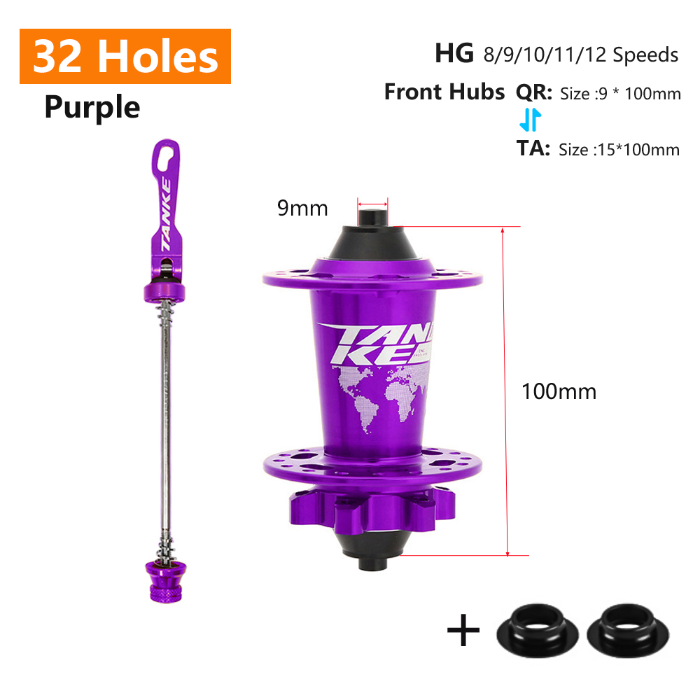 TANKE 120 Kliknaaf 6 Lager MTB Mountainbike Hub Voor Achter 28 32 36 Gaten QR Steekas Uitwisseling Schijfrem Fietsnaven HG: Sky Blue