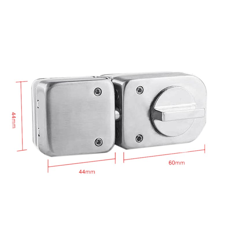 Stainless Steel,Glass Door Latches Lock/Bolt,138A ,Without Drilling,For Double Glass Door, Frameless Glass Door