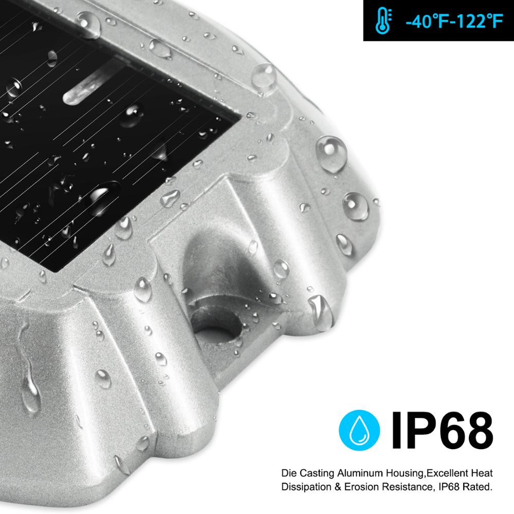 White Lighting Solar Powered Led Road Stud Driveway Pathway Stair Deck Dock Light