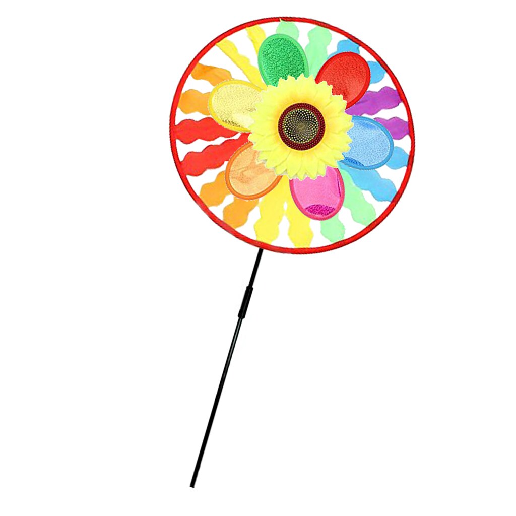Plastic Rainbow Pinwheel, Party Pinwheels DIY Lawn Windmill Set for Toy Garden Party Lawn DecoR