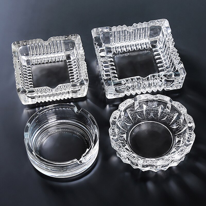 Household crystal glass ashtray personality trend bedroom living room small large ktv bar ashtray pf91801